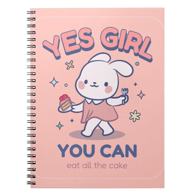 Carnet Kawaii mignon - Oui Fille ! (Devant)