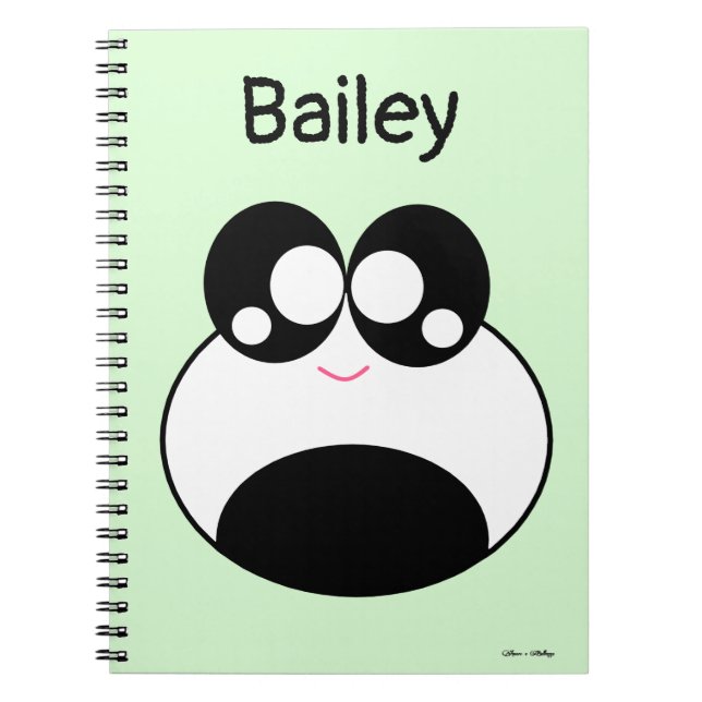 Carnet Kawaii Panda Frog Cute (Devant)