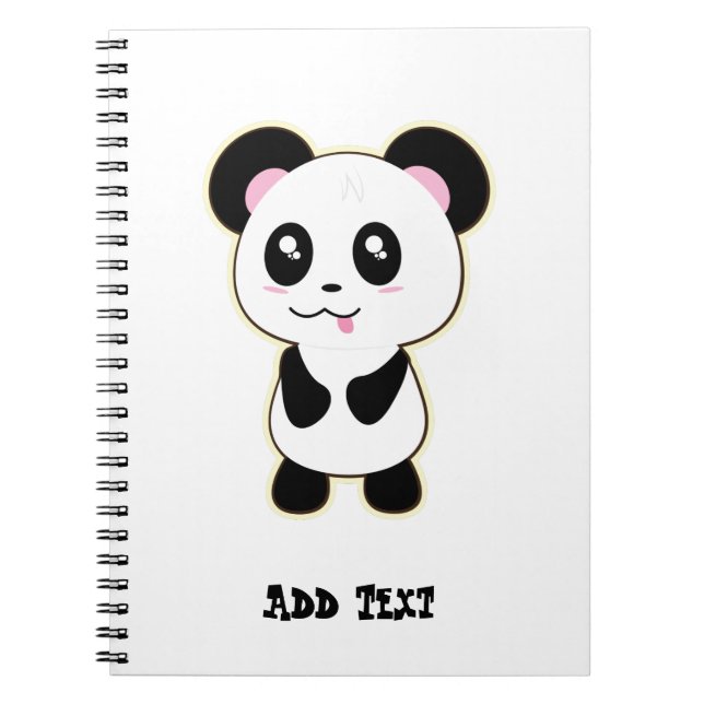 Carnet Kawaii Panda mignonne (Devant)