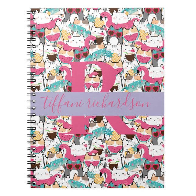 Carnet Kawaii Summer Cute Kitty Cats (Devant)