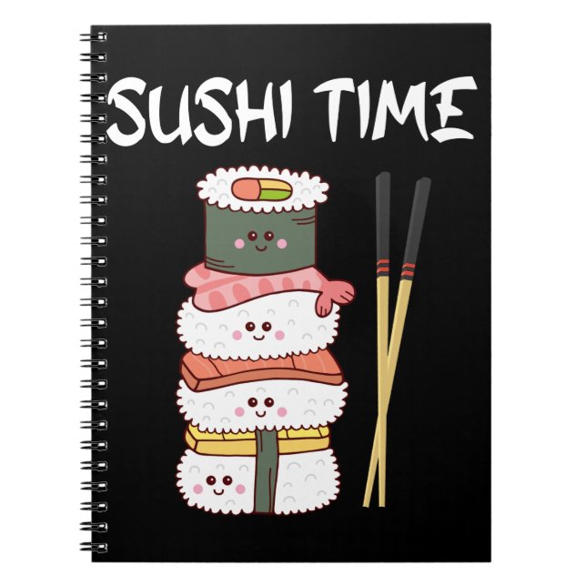 Carnet Kawaii Sushi Time Anime Cuisine Japonaise (Devant)