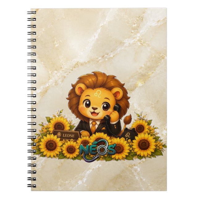 Carnet Kawaii Zodiaque Neos Lion (Devant)