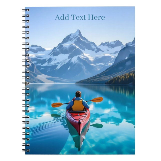 Carnet Kayak dans les montagnes personnalisé (Devant)