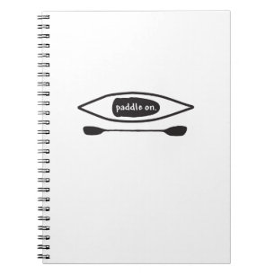 Carnet Kayak et palette, noir simple conception de schéma