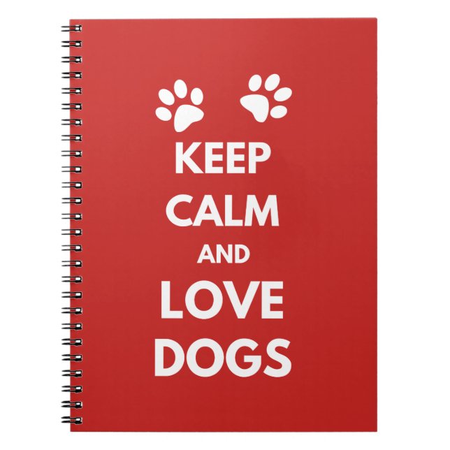Carnet Keep calm and love dogs (Devant)