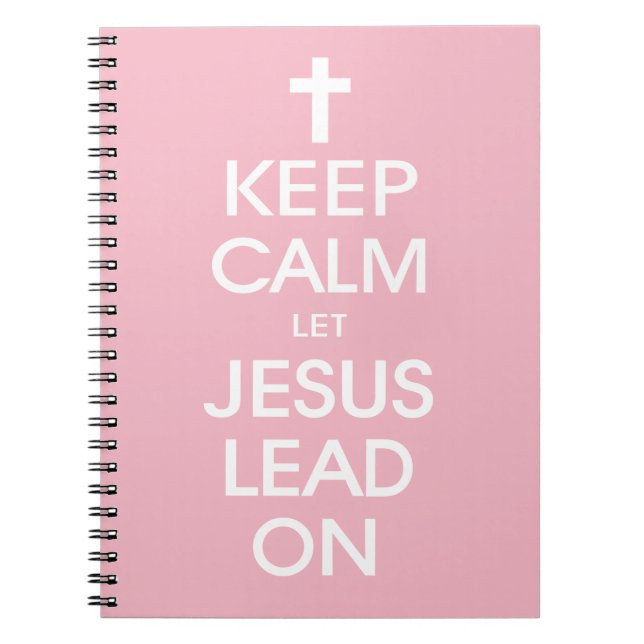 Carnet Keep Calm Let Jesus Lead On - Christian Religious (Devant)