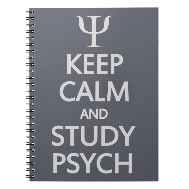 Carnet Keep Calm & Study Psych custom notebook (Devant)