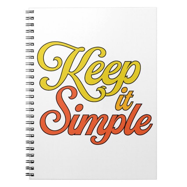 Carnet Keep It Simple Notebook (Yellow) (Devant)
