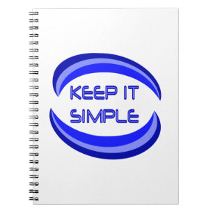Carnet Keep it Simple Recovery Slogan Quote In Blue