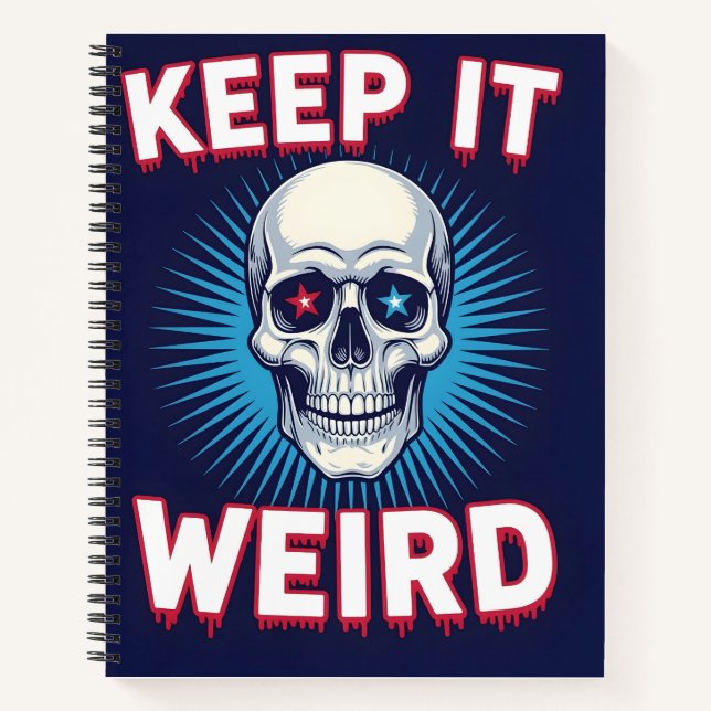 Carnet Keep It Weird Skull (Devant)
