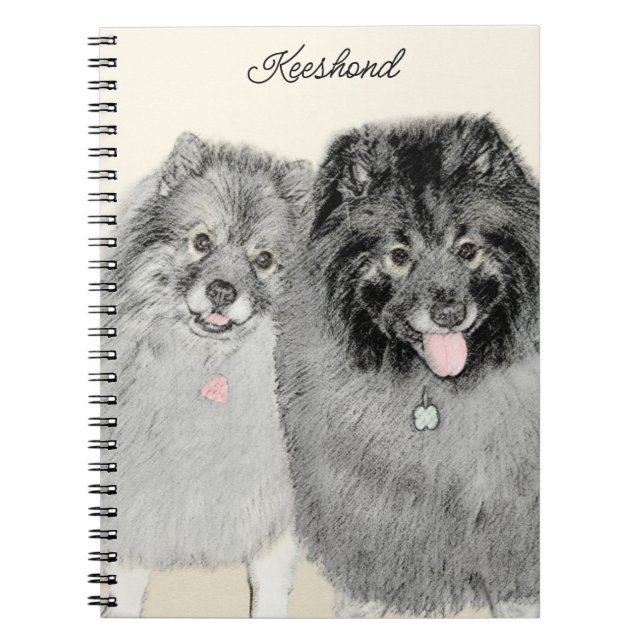 Carnet Keeshond Graphics Keeshond Maman et son (Devant)