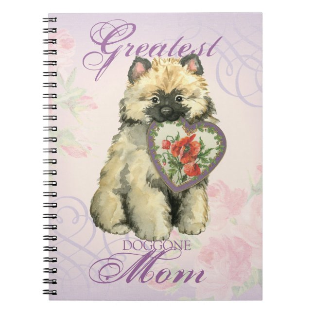 Carnet Keeshond Heart Maman (Devant)