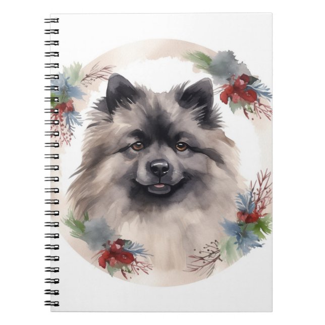 Carnet Keeshony Christmas Wreath Festive Pup (Devant)