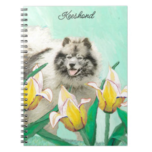 Carnet Keeshony in Tulips Peinture mignonne Original Chie