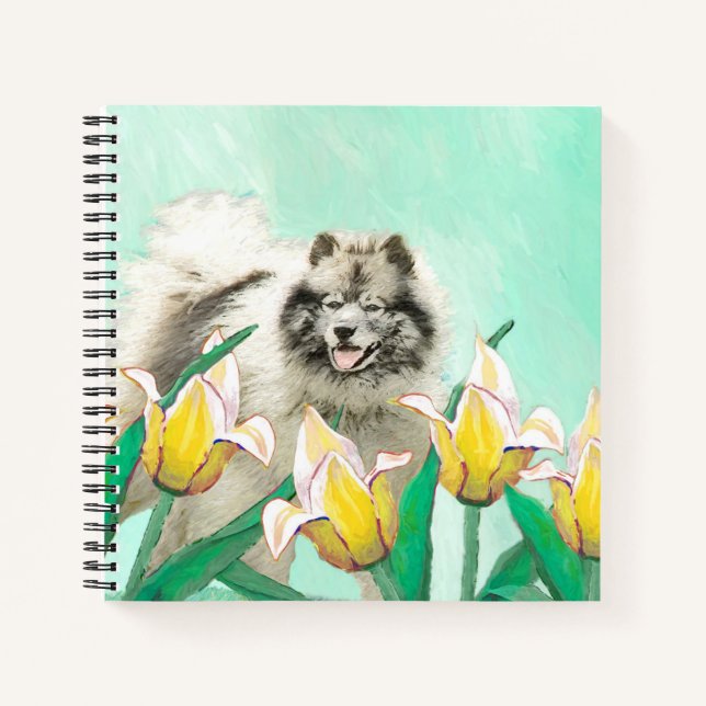 Carnet Keeshony in Tulips Peinture mignonne Original Chie (Devant)