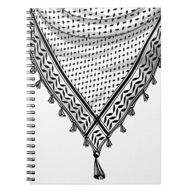 Carnet Keffiyeh Écharpe palestinienne tissu traditionnel (Devant)