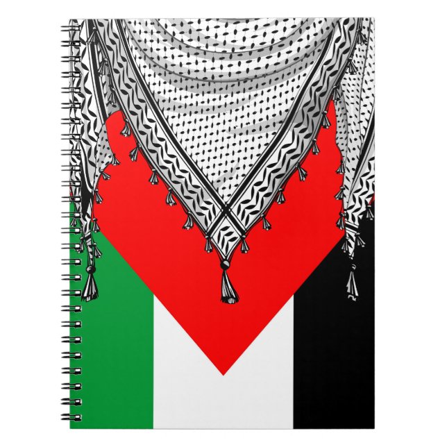 Carnet Keffiyeh Écharpe palestinienne tissu traditionnel (Devant)