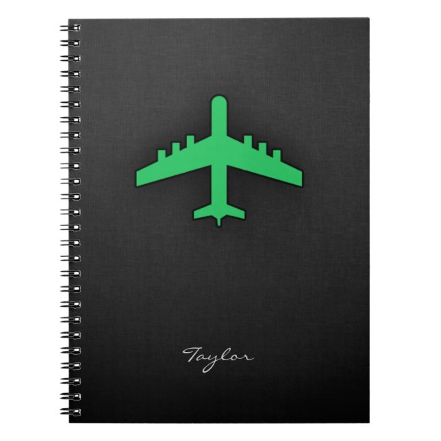 Carnet Kelly Green Avion (Devant)