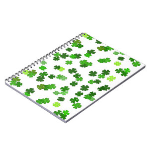 Carnet Kelly green "Shamrocks en train de tomber"