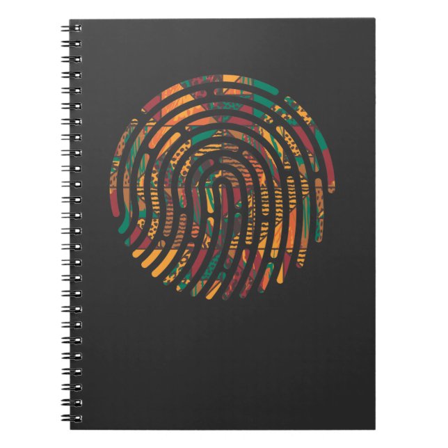 Carnet Kente Motif African Ghana Fingerprint nwentoma (Devant)