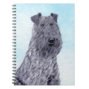 Carnet Kerry Blue Terrier Painting Cute Original Dog Art