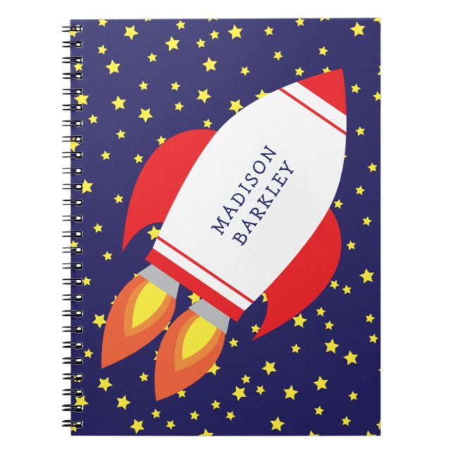 Carnet Kids Rocket Ship Outer Space Cuve (Devant)