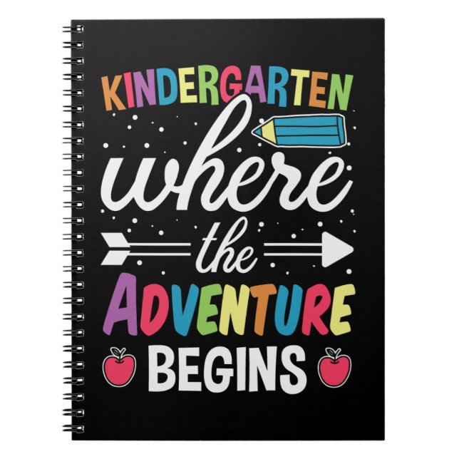 Carnet Kindergarten Where The Adventure Begins (Devant)