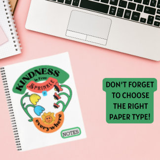 CARNET KINDNESS EST LIBRE AFFIRMATION STYLE RÉTRO