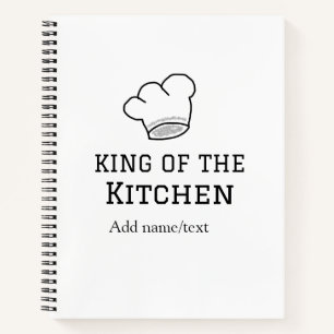 Carnet King of the cuisine chef cuisine ajouter nom couro