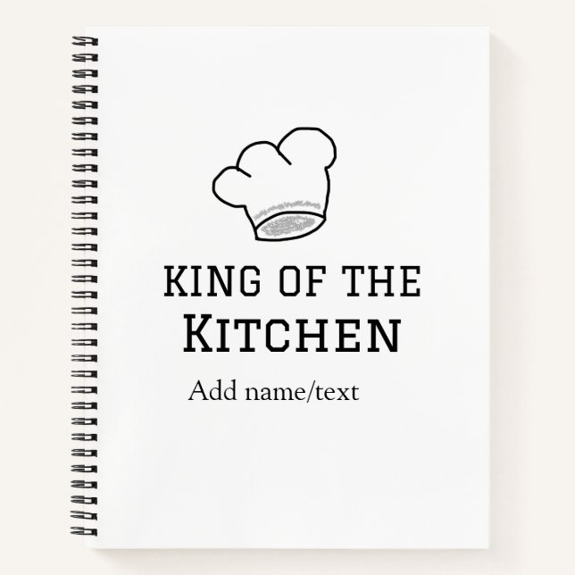 Carnet King of the cuisine chef cuisine ajouter nom couro (Devant)