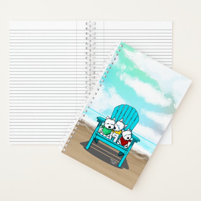Carnet KiniArt Beach Westies (À l'intérieur)