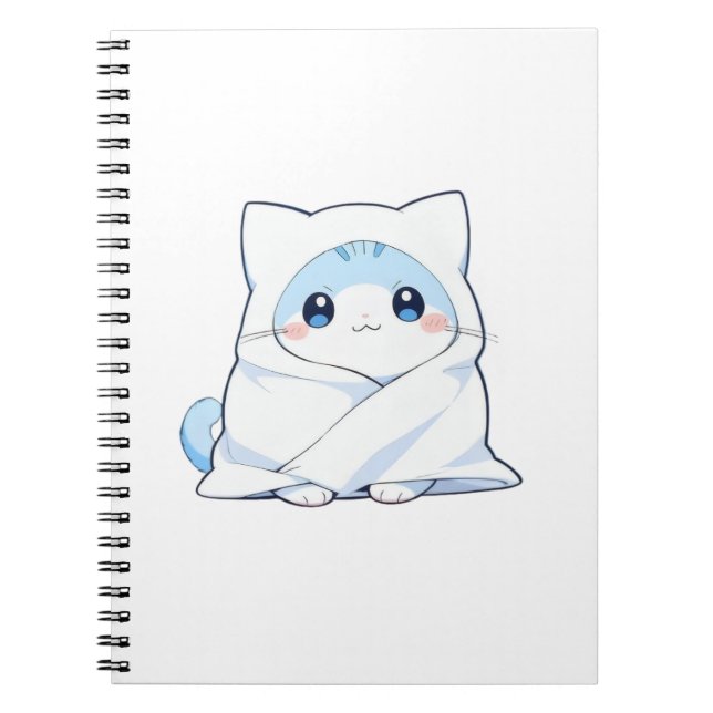 Carnet Kit de couverture confortable chaton kawaii design (Devant)