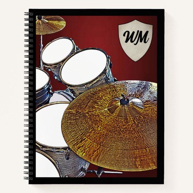 Carnet Kit de tambour sur mesure Monogram Rock & Roll Mus (Devant)