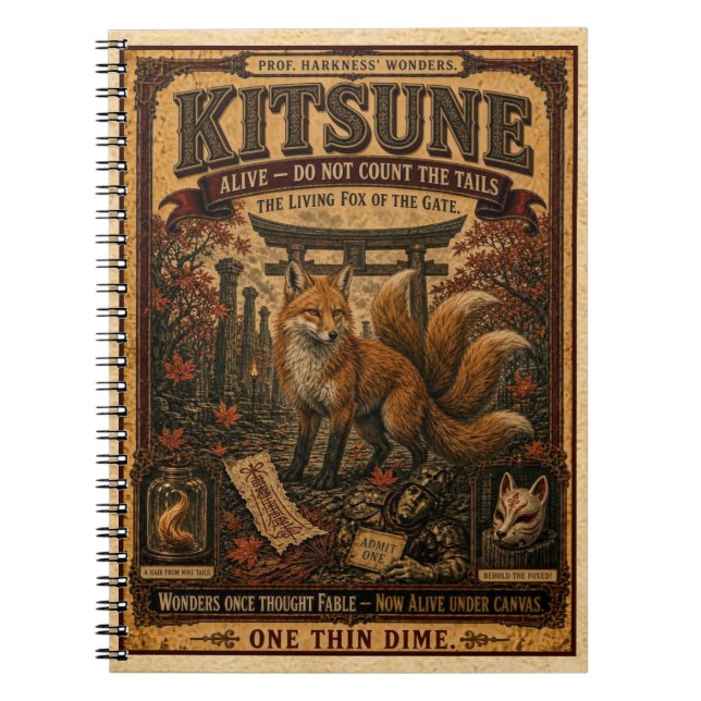 Carnet Kitsune, Monstre de Cirque Vintage (Devant)