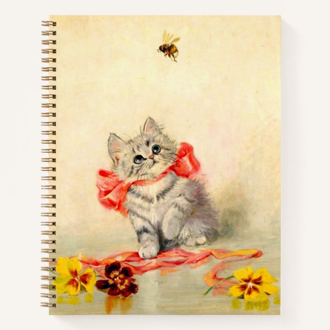 Carnet Kitten avec ruban rouge (Devant)