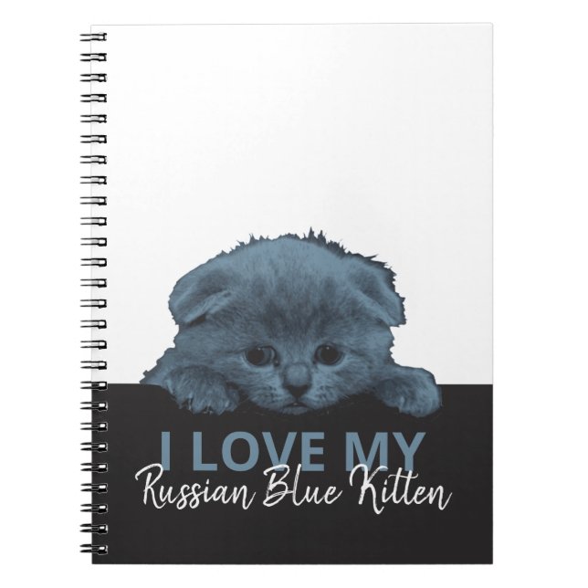 Carnet Kitten bleu russe (Devant)