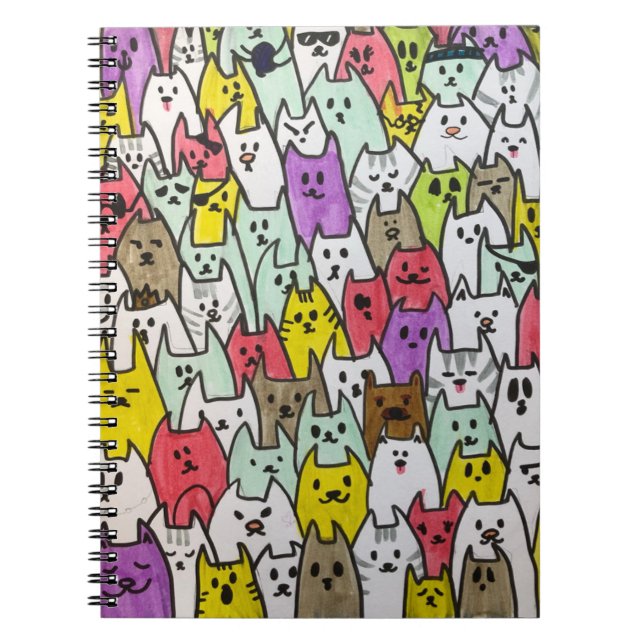 Carnet Kitten coloré (Devant)