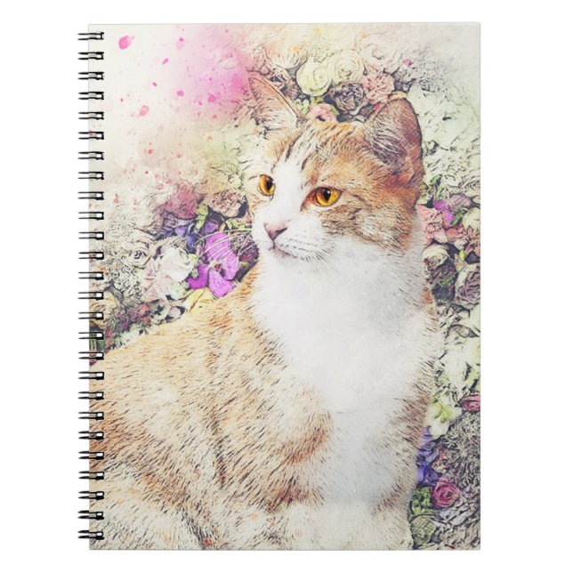 Carnet Kitten et Fleurs (Devant)