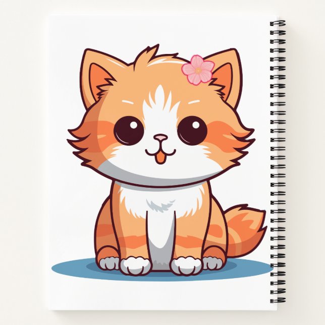 Carnet Kitten Notebook Gift – Kitten Aesthetic Design (Dos)