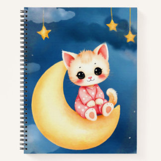 Carnet Kitten Sitting on the Moon