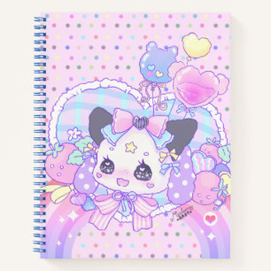 Carnet Kitty bunny - fairy kei, kawaii mignon, rose paste