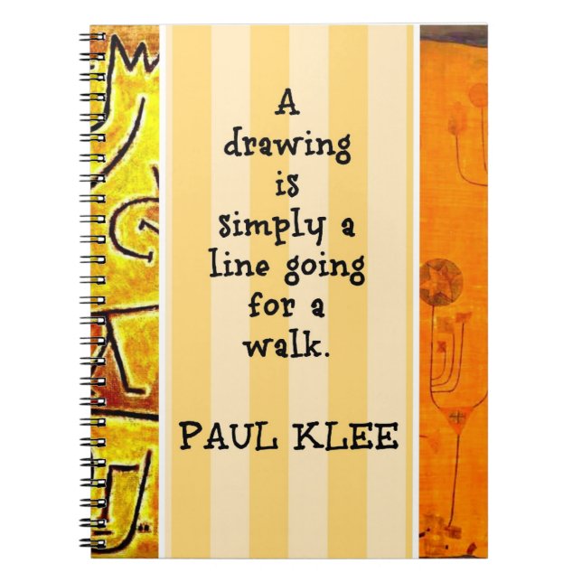 Carnet Klee - Citation et Peintures (Devant)
