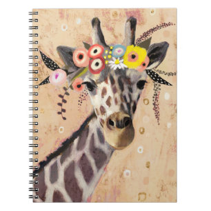 Carnet Klimt Giraffe   Couronne De Fleurs