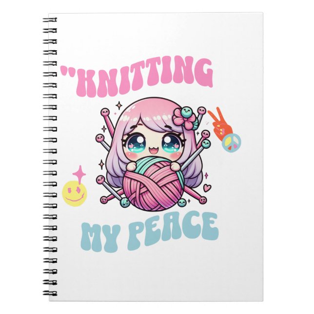 Carnet Knitting My Peace – Kawaii mindful design for knit (Devant)