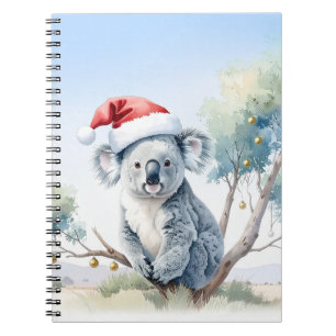 Carnet Koala assis dans un arbre à gomme Joyeux Noël