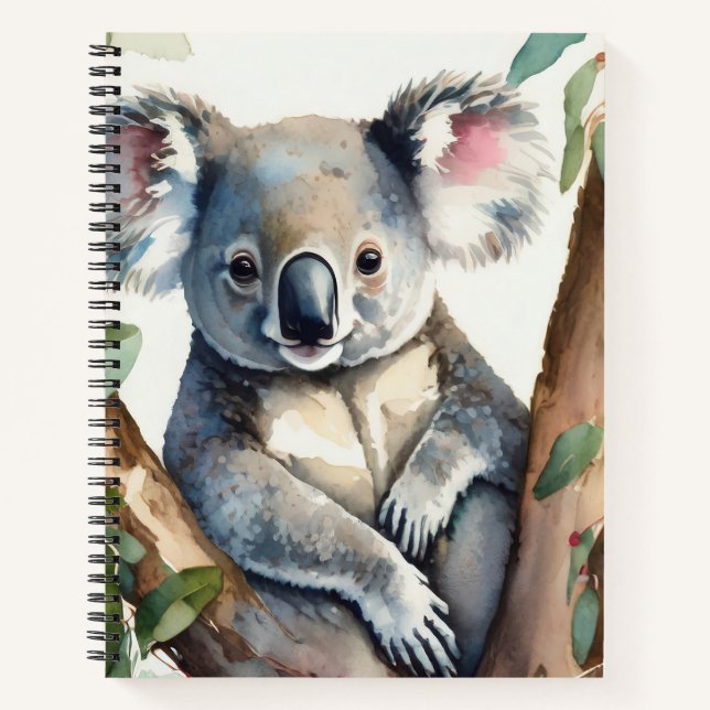 Carnet Koala assis dans un eucalyptus (Devant)