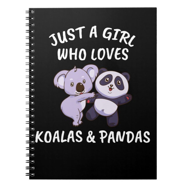 Carnet Koala Cadeaux femmes Panda filles mignonne Koala e (Devant)