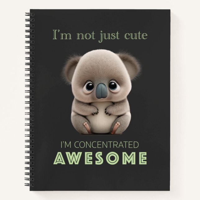 Carnet Koala Concentré Awesome mignon adorable Funny (Devant)
