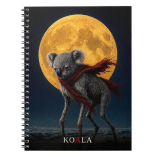 Carnet Koala Écharpe Rouge gothique Surréaliste