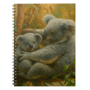 Carnet Koala Mother et Joey dans la canopée d'automne